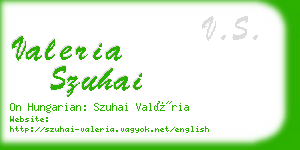 valeria szuhai business card